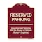 Signmission Designer Series-Reserved Parking Unauthorized Vehicles Will Be Towed Vehicl, 24" x 18", BU-1824-9758 A-DES-BU-1824-9758 - alternate 1